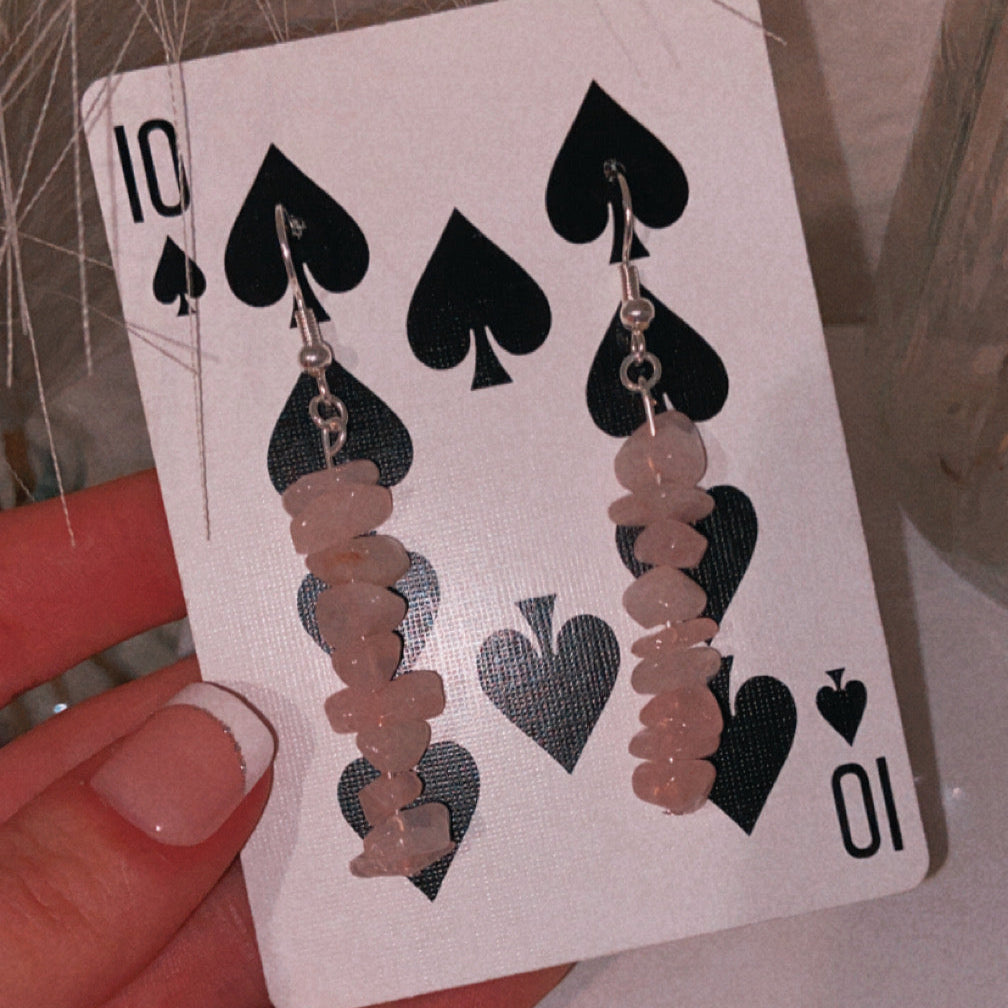 Pink Quarts Earrings