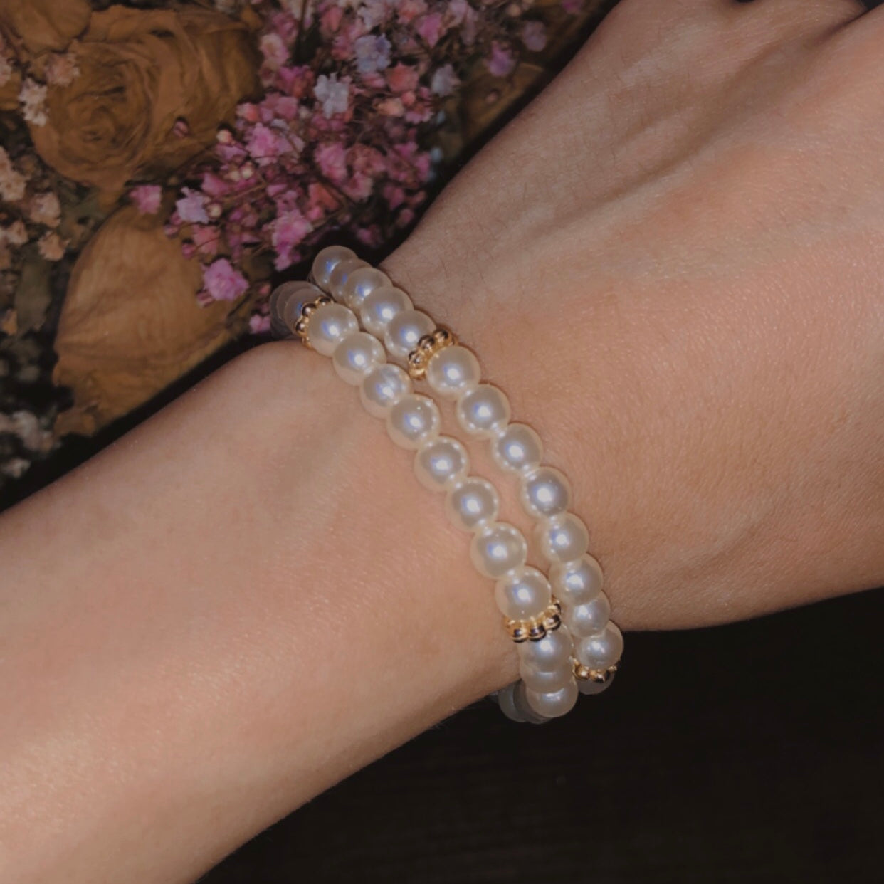 Gold Pearl Bracelet