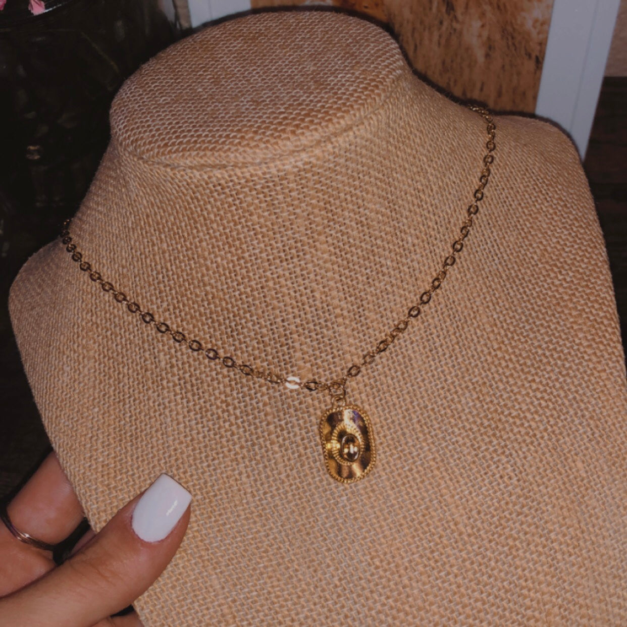 Gold Hat Necklace