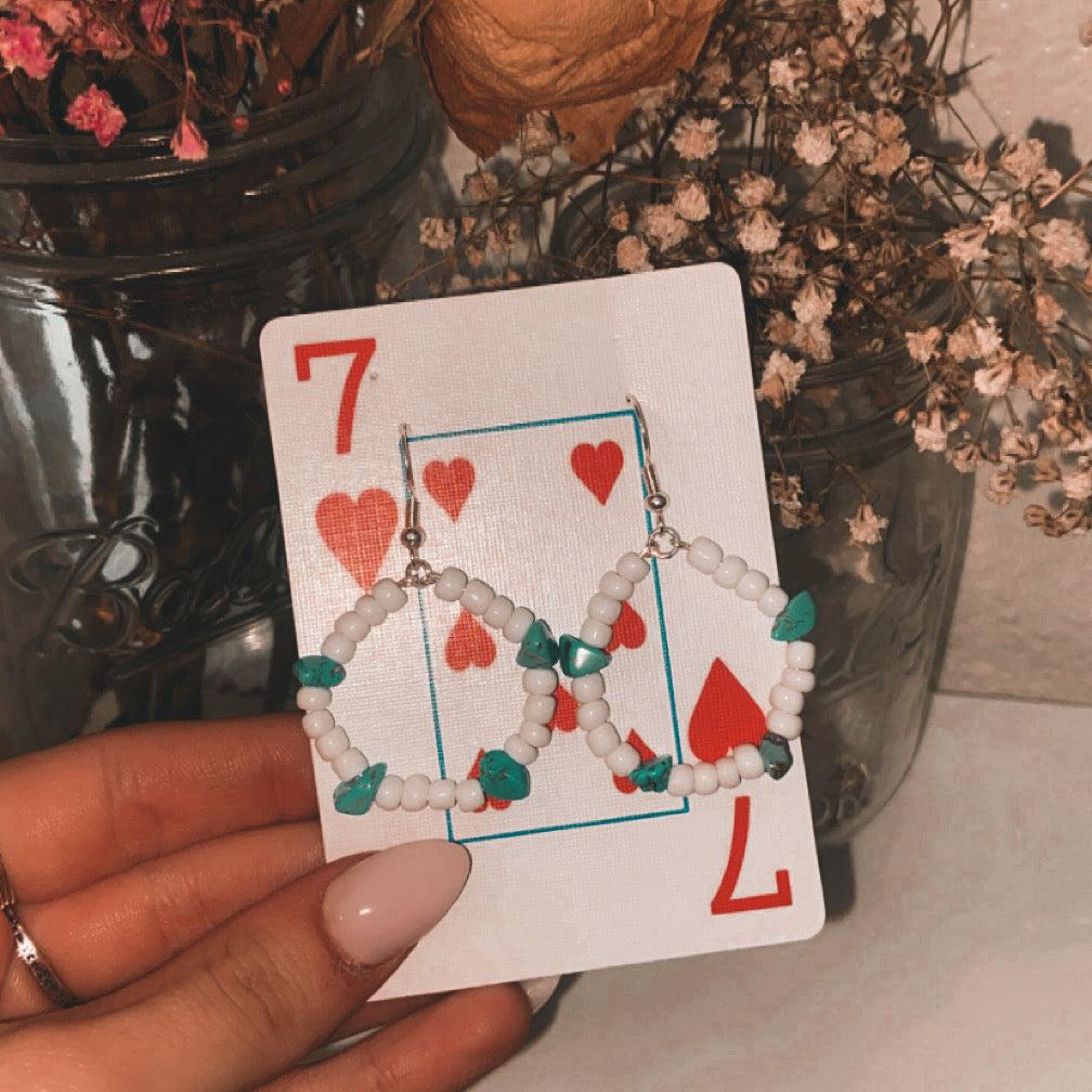 Mini Turquoise Hoop Earrings