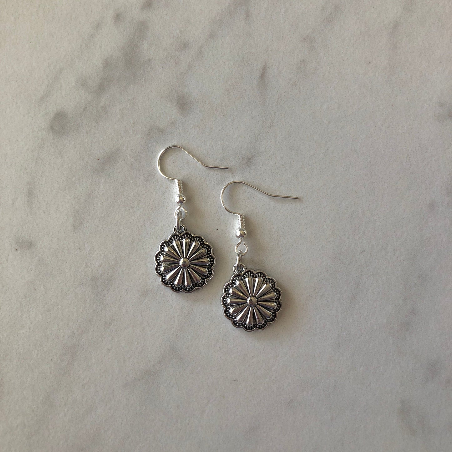 Sliver flower earrings