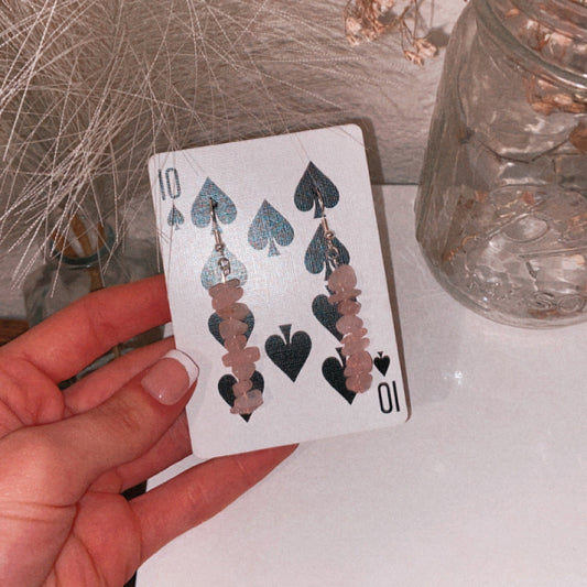 Pink Quarts Earrings