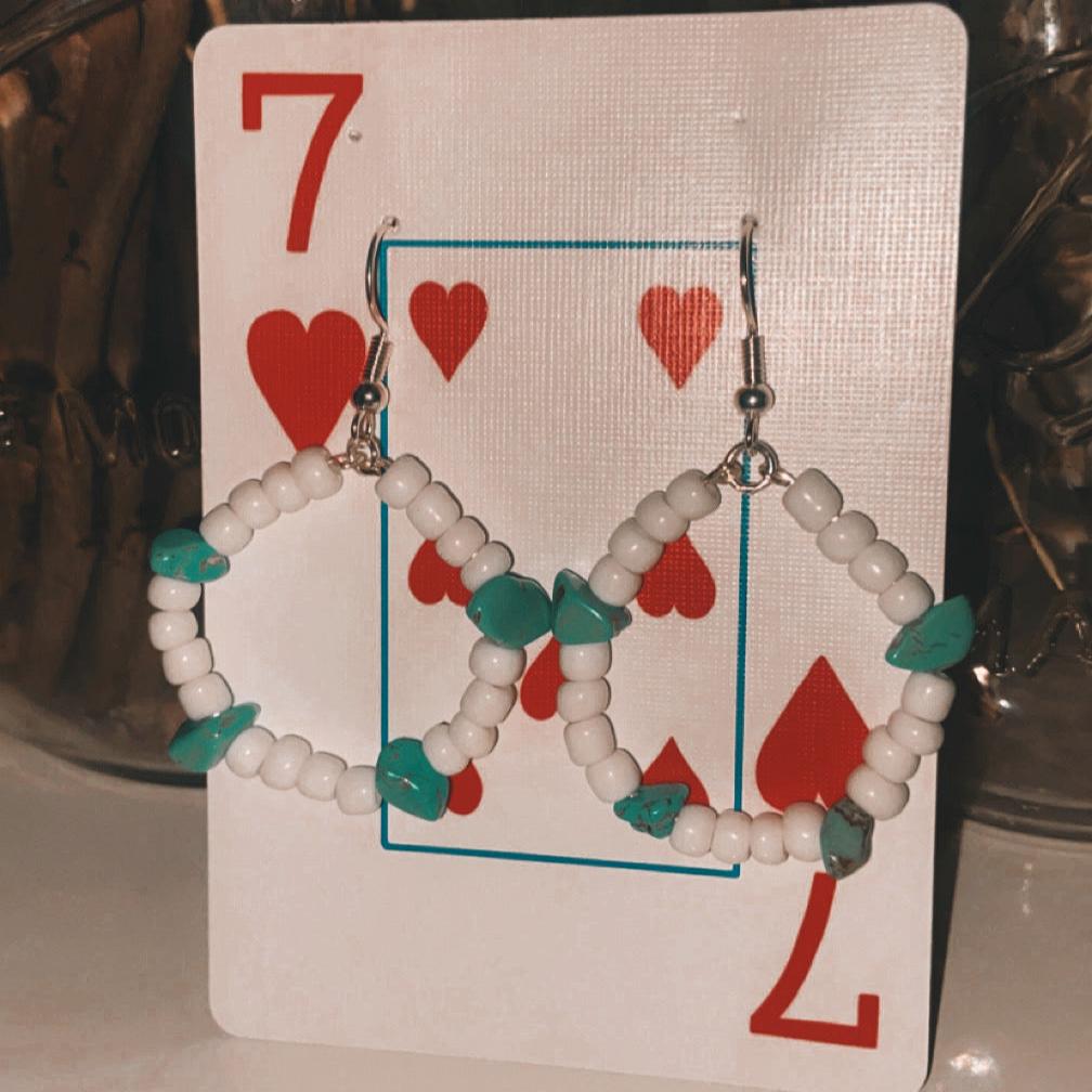 Mini Turquoise Hoop Earrings