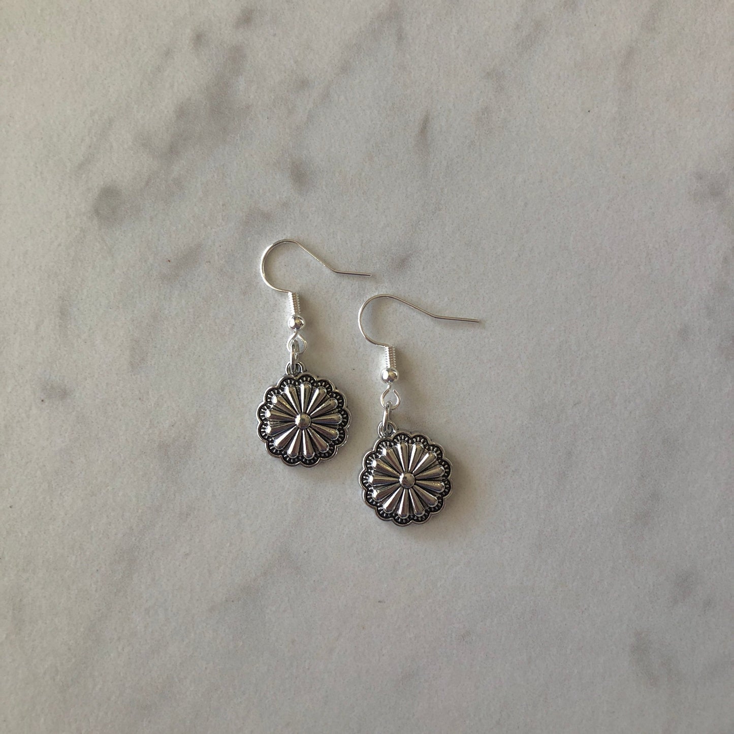 Sliver flower earrings