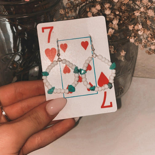 Mini Turquoise Hoop Earrings