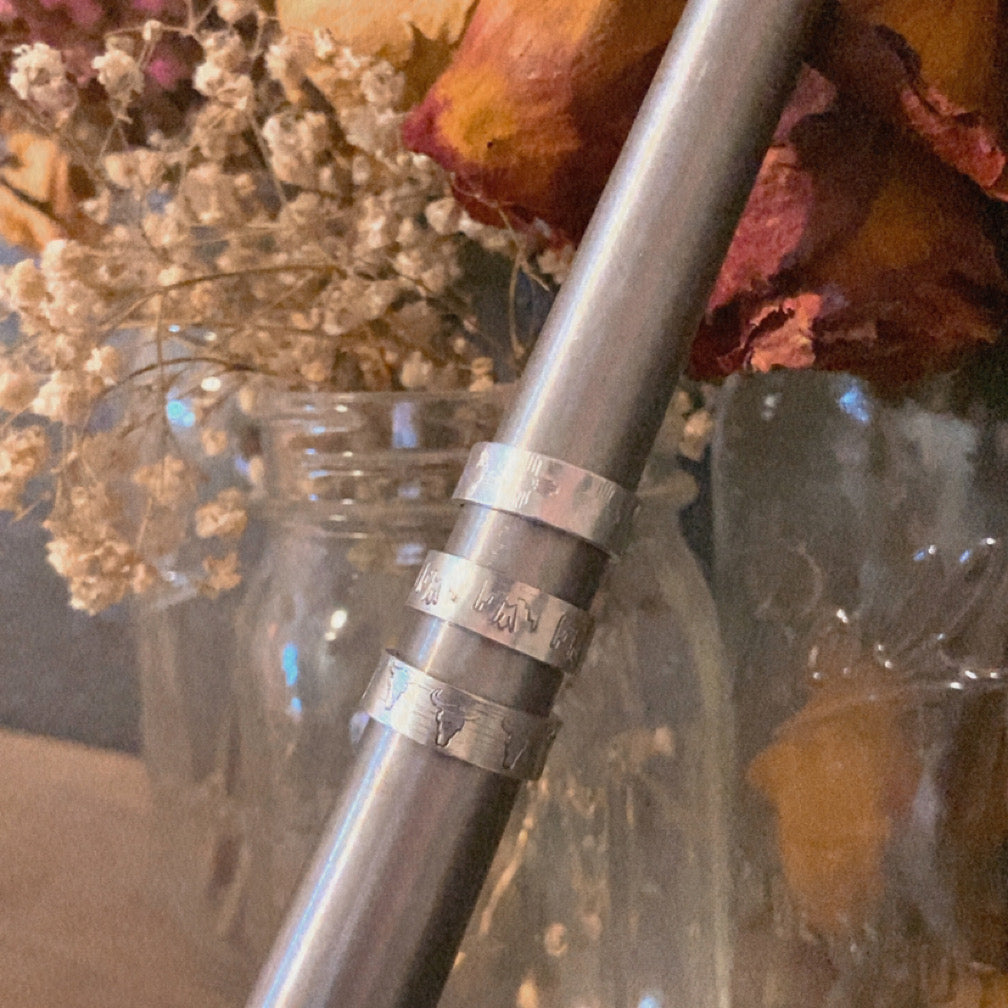 Stamped Western Rings