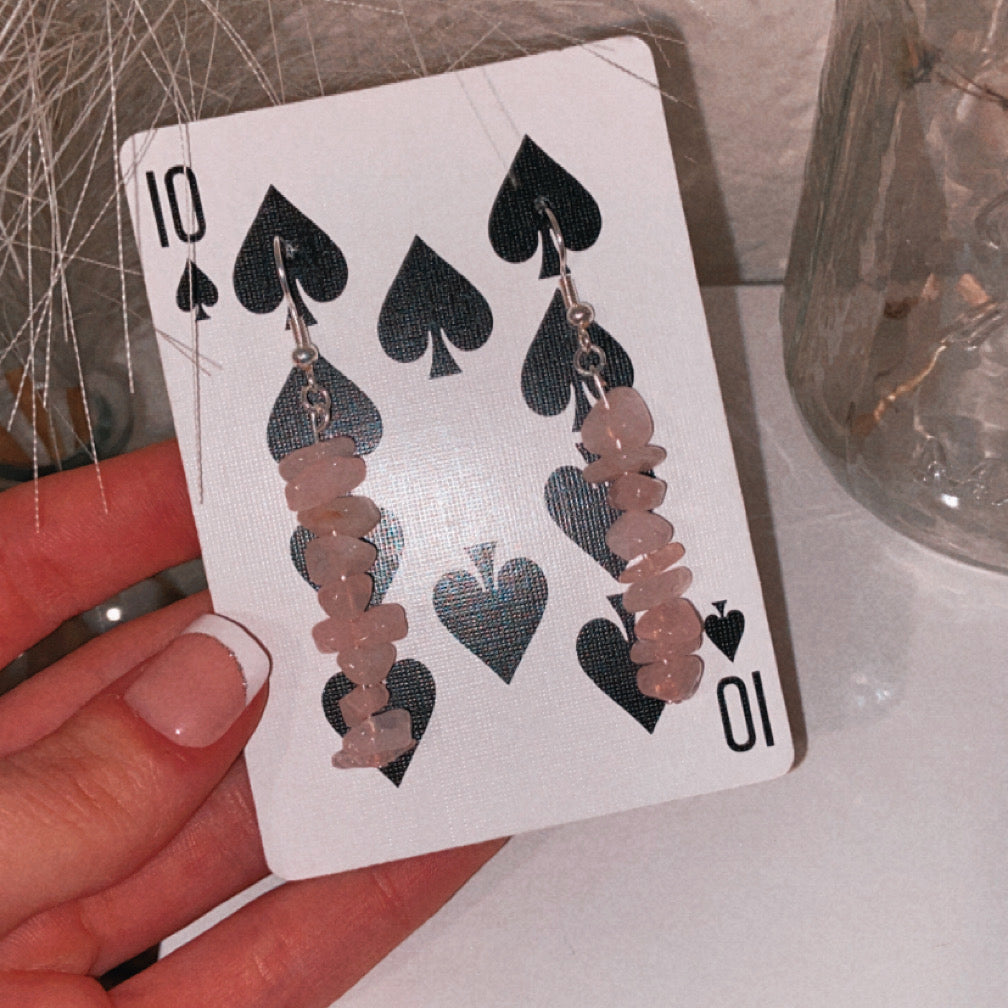 Pink Quarts Earrings