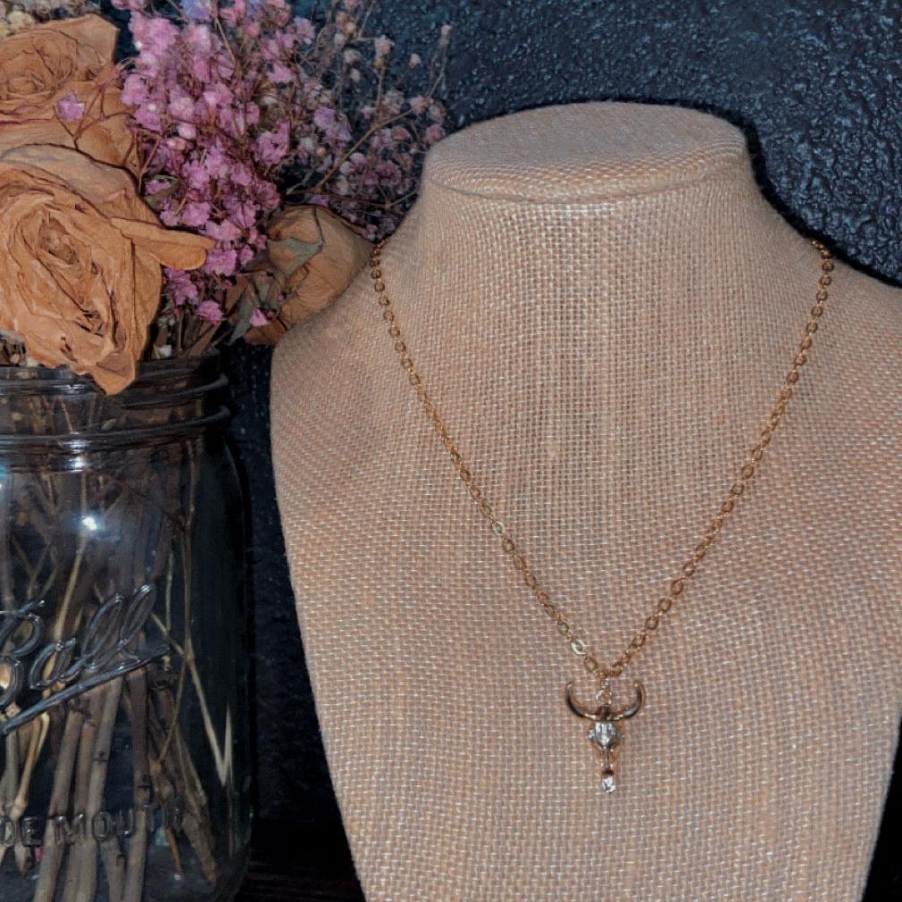 Gold longhorn Necklace