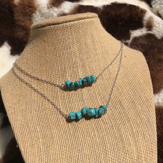 “Bottom” Turquoise stone necklace