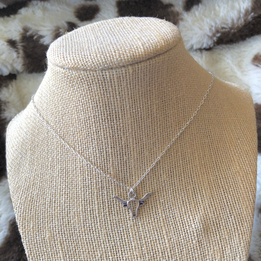 Longhorn pendent Sliver necklace