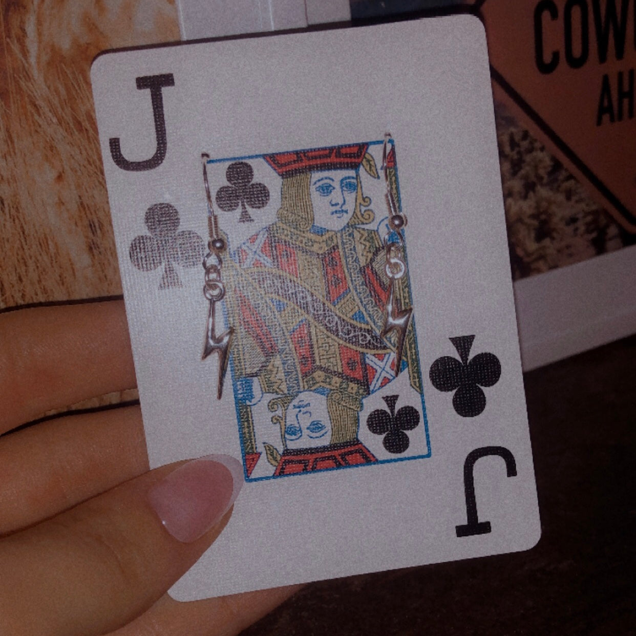 Sliver Lightning Bolt Earrings