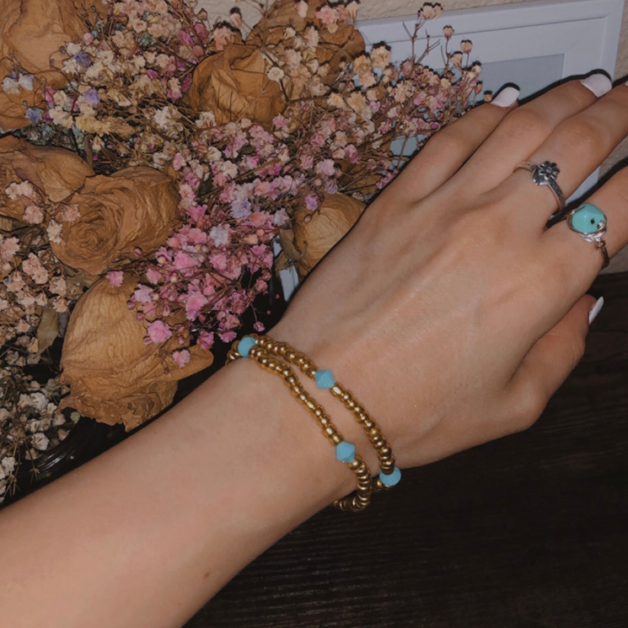 Turquoise Gold Bracelet
