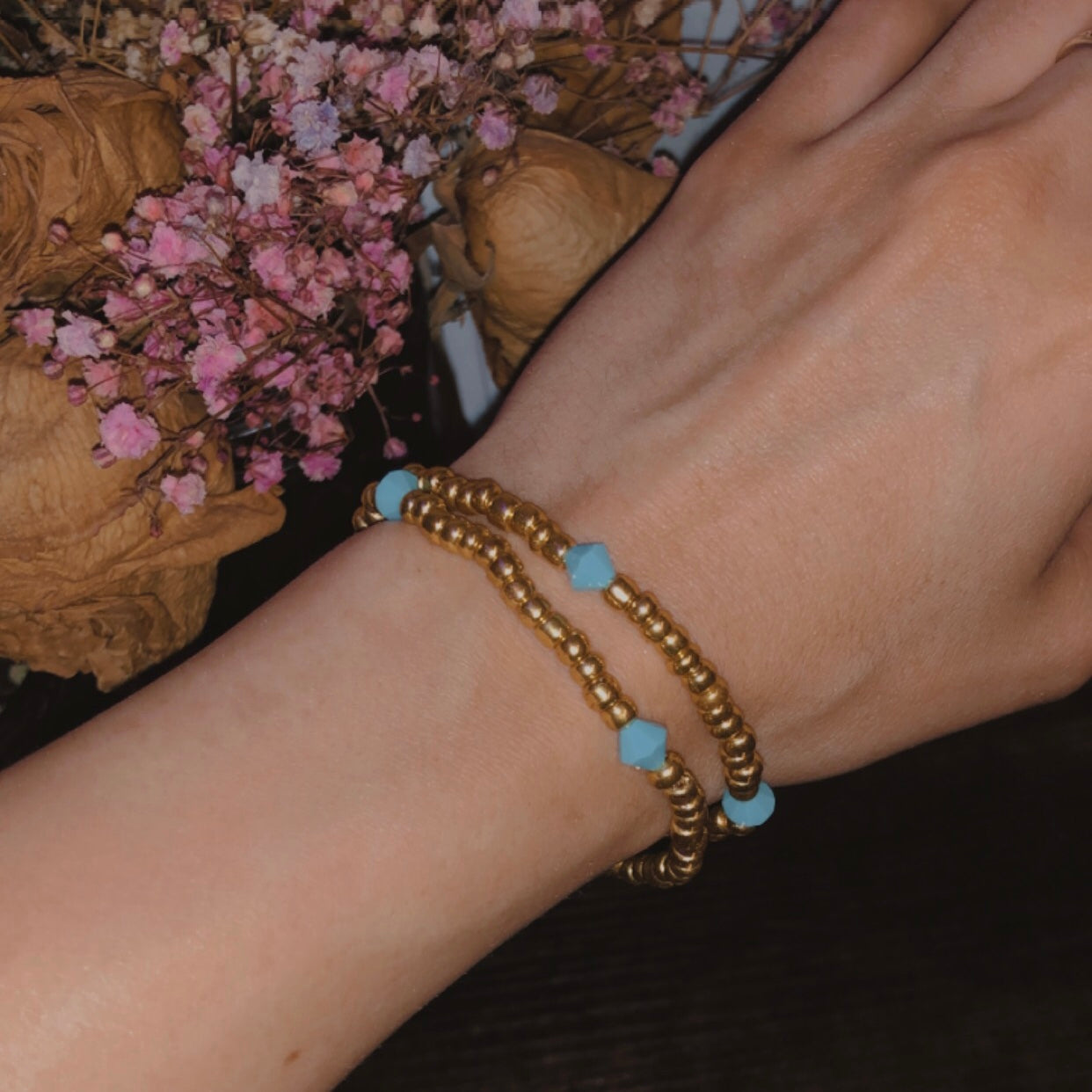Turquoise Gold Bracelet