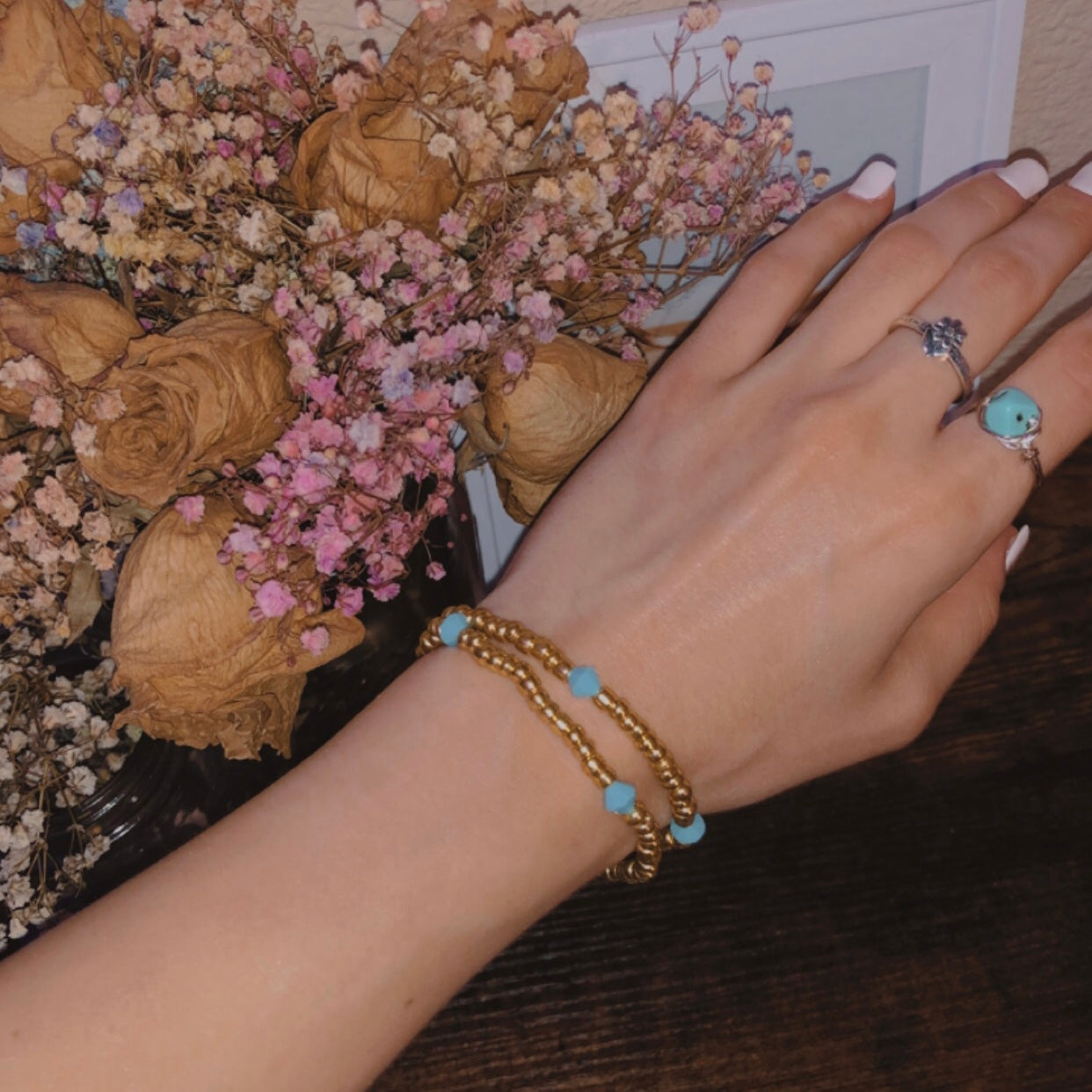 Turquoise Gold Bracelet