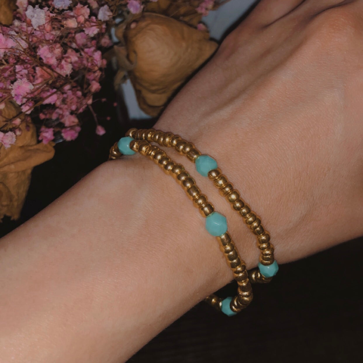 Turquoise Bead Bracelet